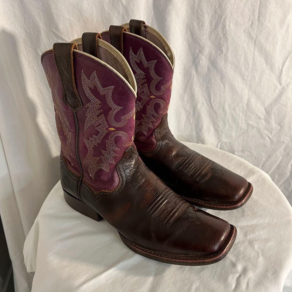 Ariat Leather Cowgirl Boots Maroon size 5.5
